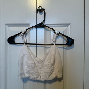 Princess Polly White Crop Top Size 4